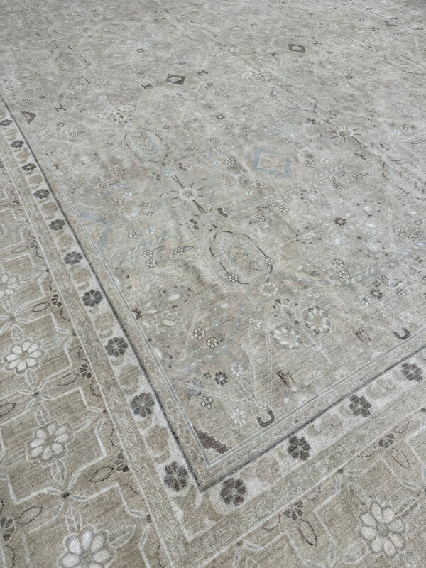 Bamyan  Rug - Pakistan - 12x15 - Beige - Image 4