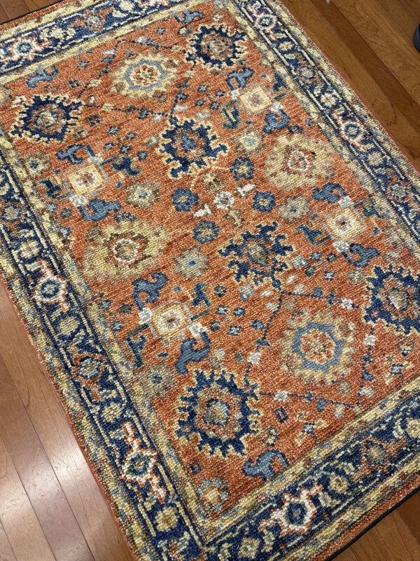 Canyons Rug - India - 4 X 6 - Orange - Image 2