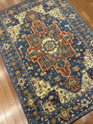 Saga Rug - India - 4 X 6 - Blue