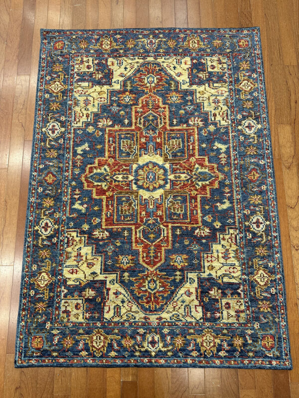 Saga Rug - India - 4 X 6 - Blue - Image 2